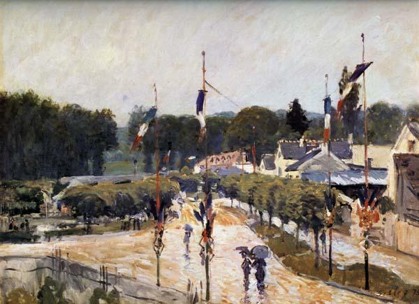 Alfred Sisley Fete Day at Marly-le-Roi France oil painting art